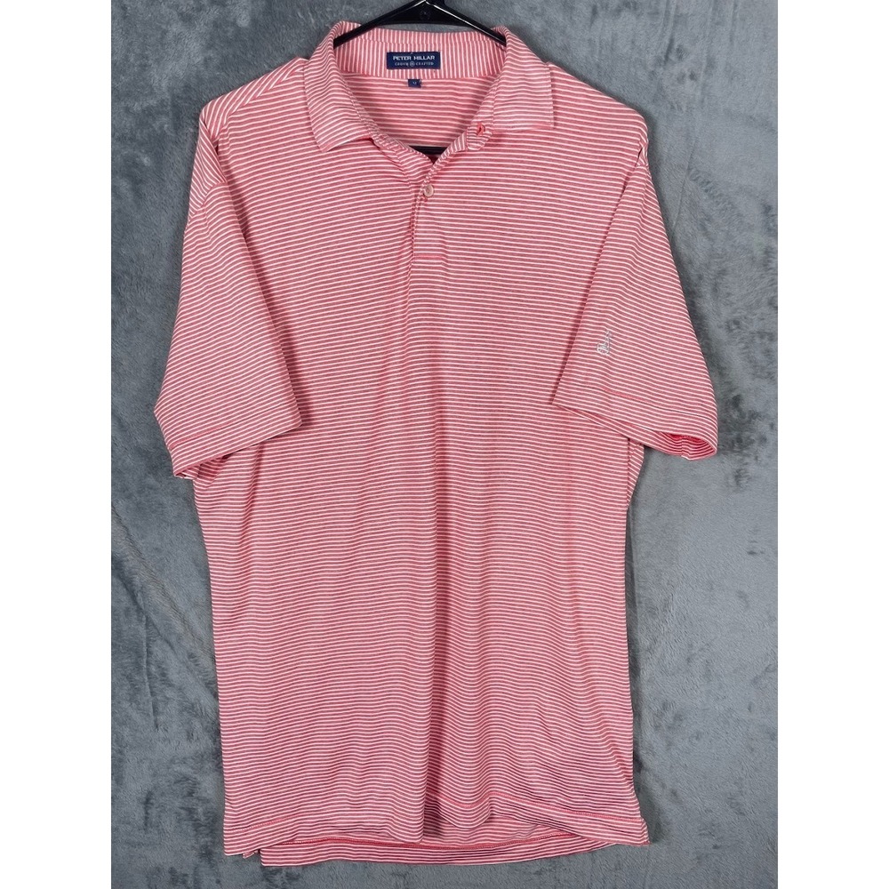 Peter Millar Crown Crafted Atlanta Country Club Men's Polo‎ Shirt Red Size Large